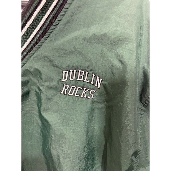 Vintage Champion Jacket L Dublin Rocks Shamrocks Green Pullover V-Neck Retro - Picture 2 of 9